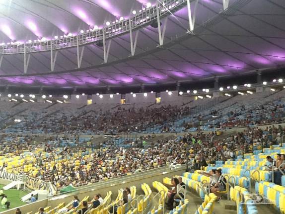 Maracanã bonito e vazio para o jogo de Botafogo x Cruzeiro, no Rio de Janeiro